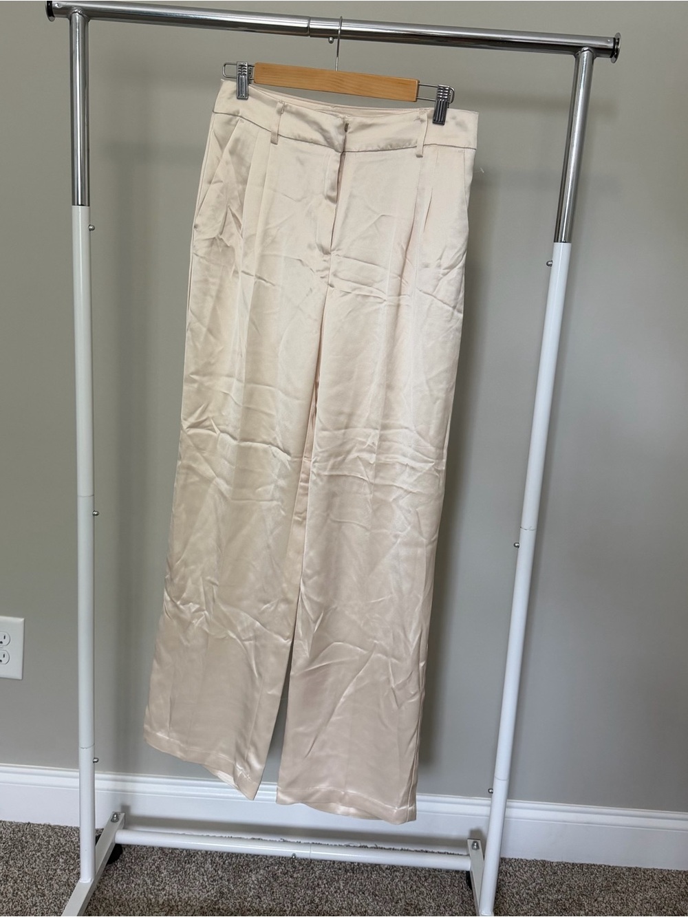 House of Harlow 1960 Cream Satin Trousers